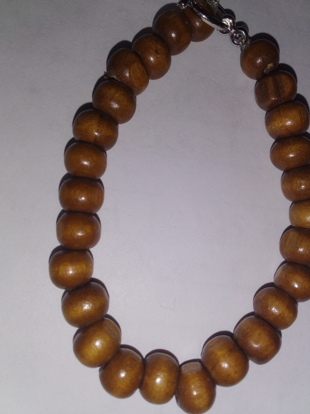 Wood Bead Stretch Bracelet - Brown